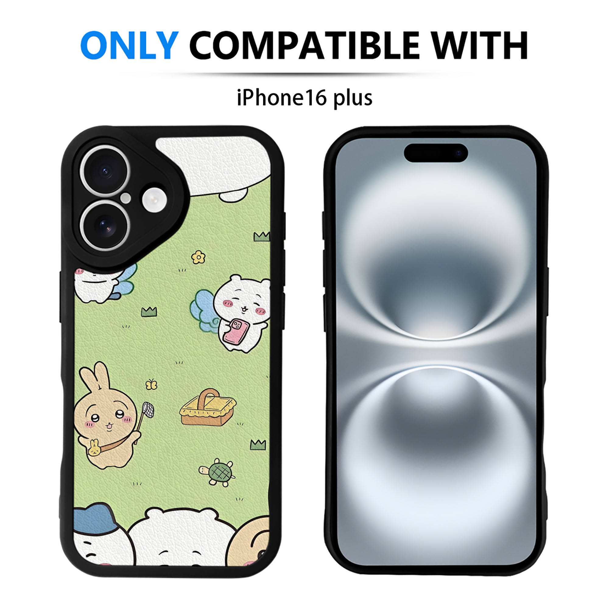 （画像用） ちいかわ Chii-kawa 【iPhone 16シリーズ対応】シリコンスマホケース（レザー調） 材質：シリコン